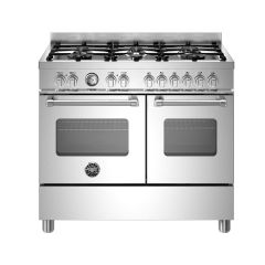 Bertazzoni UK Ltd MAS106L2EXC Master 100cm Range Cooker Twin Oven Dual Fuel Stainless Steel