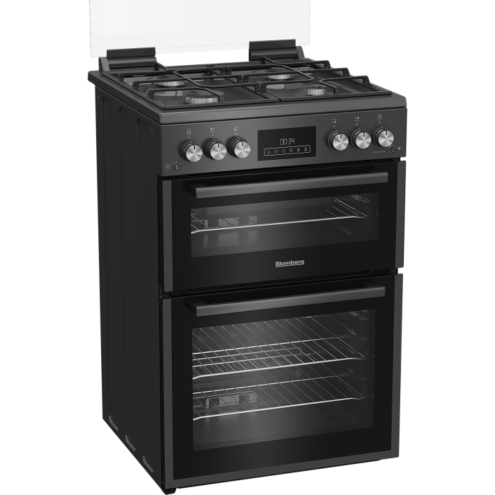 Blomberg GGRN655N  60cm Double Oven Gas Cooker with Gas Hob - Anthracite
