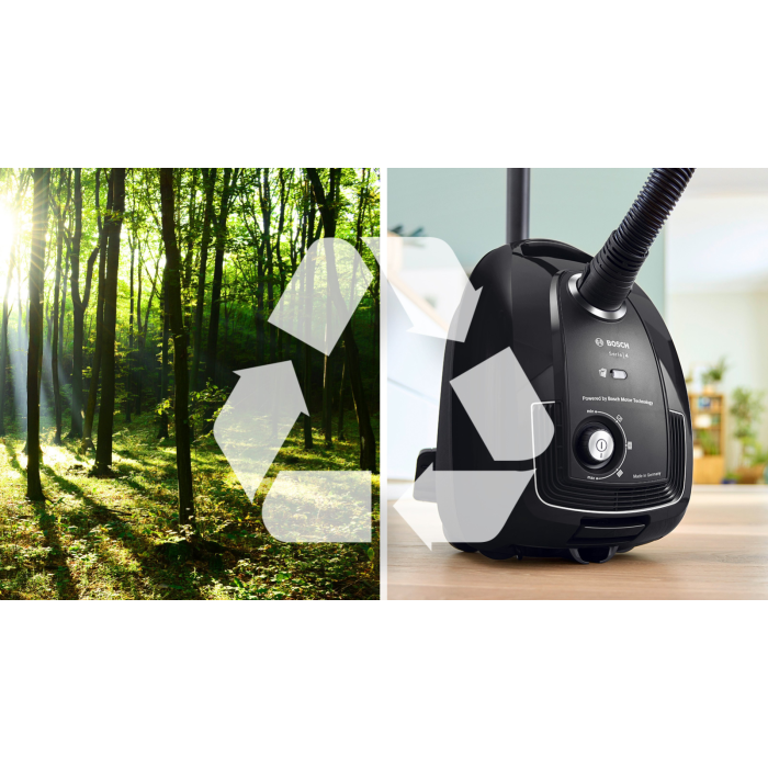 Bosch BGL38BA3GB Serie 4 ProEco 850W Bagged Cylinder Vacuum Cleaner - Black