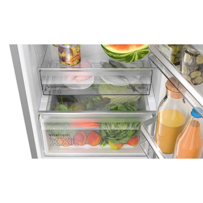 Bosch KGN362LDFG 60cm 70/30 Frost Free Fridge Freezer - Inox-look