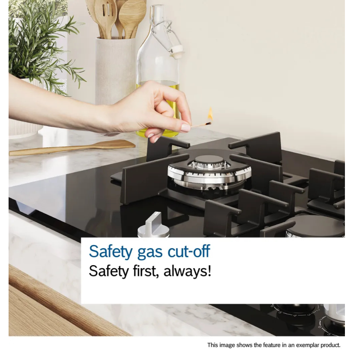 Bosch PPM9A6I40 90cm Built-In Black Gas Hob