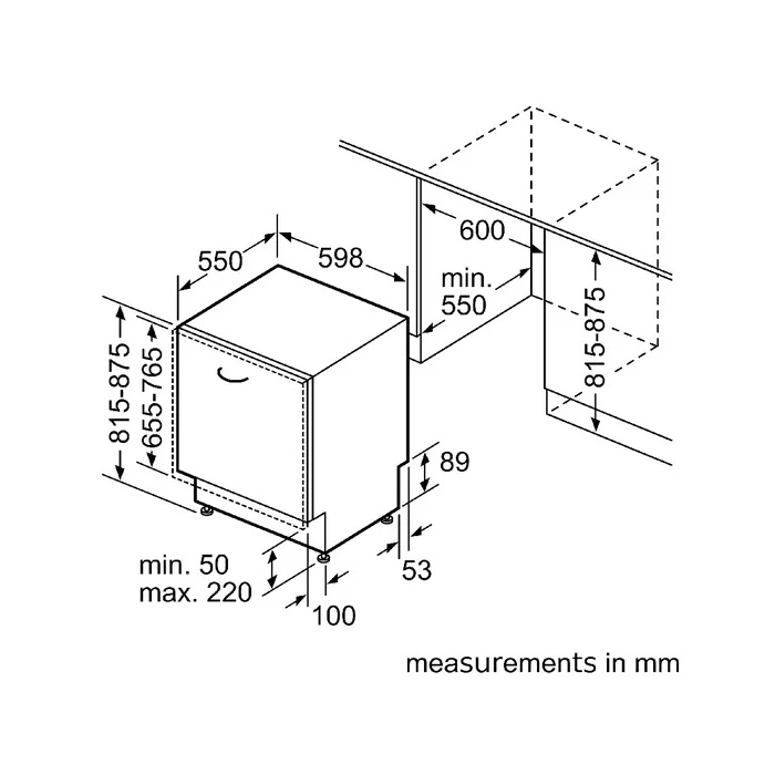 Bosch SMD6YCX01G WiFi Dishwasher 14 Place Settings