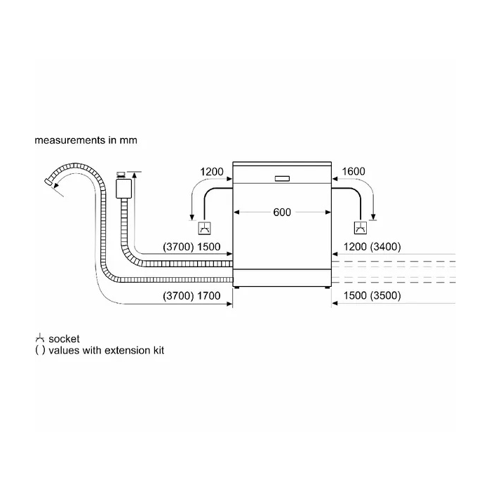 Bosch SMD6YCX01G WiFi Dishwasher 14 Place Settings