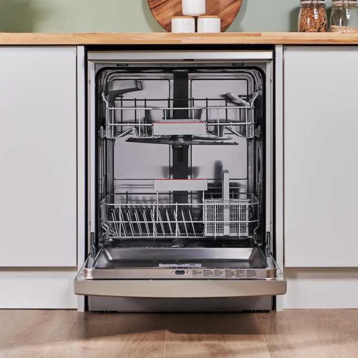 Bosch SMS4EKI06G Brushed Steel Dishwasher with Anti-Fingerprint Finish