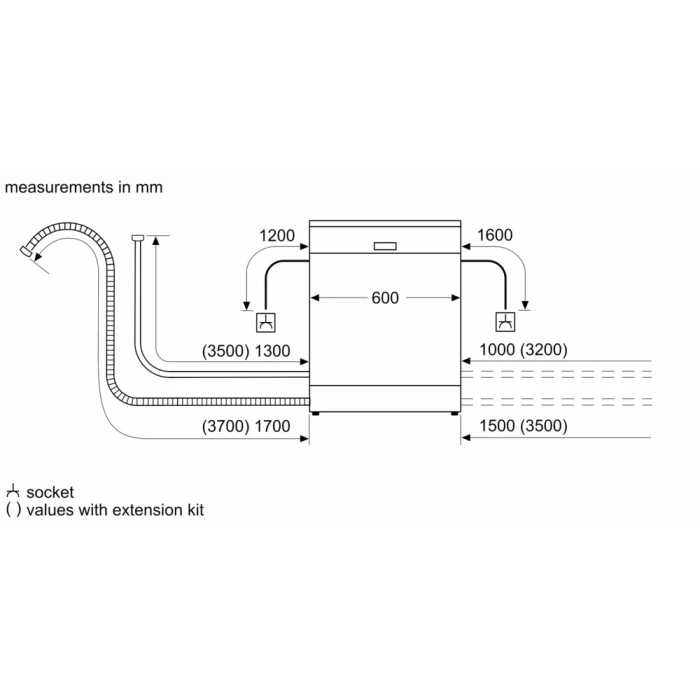 Bosch SMS4EKI06G Brushed Steel Dishwasher with Anti-Fingerprint Finish