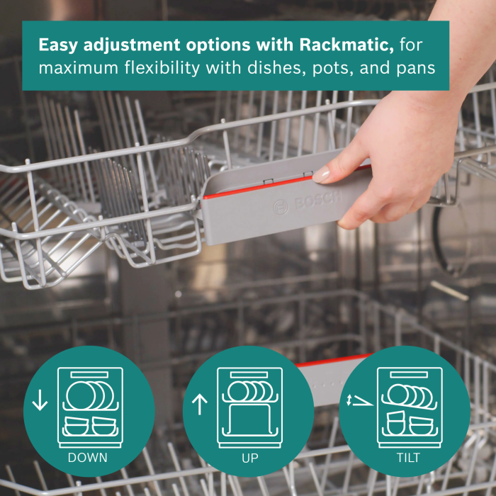 Bosch SMS6ZCI10G Silver Dishwasher with WiFi 14 Settings