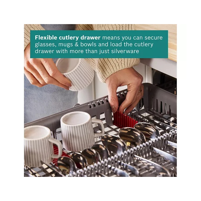 Bosch SPS4HMI49G Slimline Silver WiFi Dishwasher