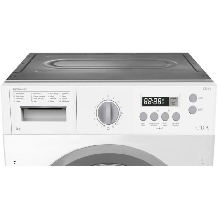 CDA CI327 Integrated Washing Machine, 7kg Capacity