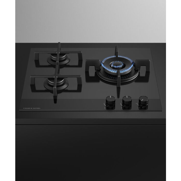 Fisher & Paykel 60cm Gas Hob - Black Glass