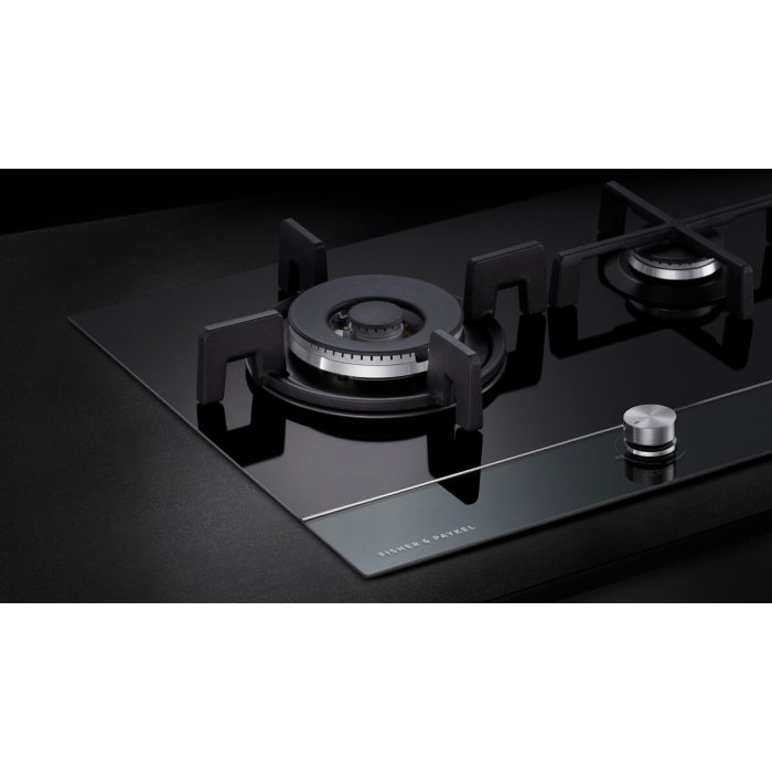 Fisher & Paykel 60cm Gas Hob - Black Glass