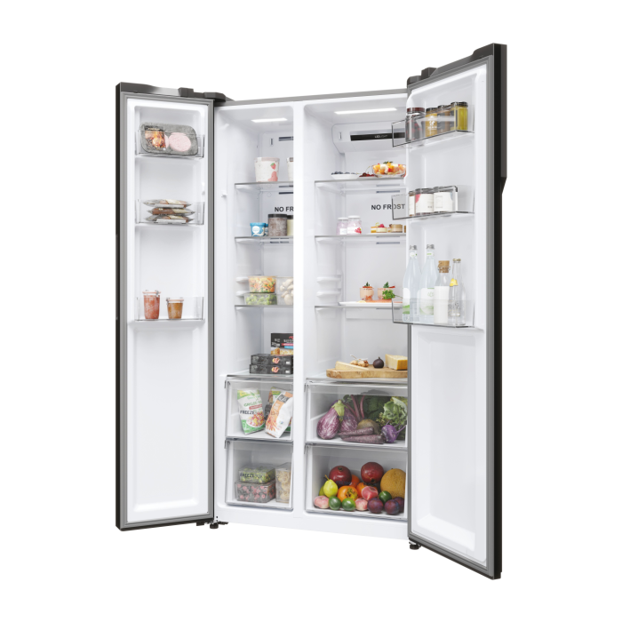 Haier HSR5918DNMP 90.5cm Total No Frost Fridge Freezer - Pt. Inox