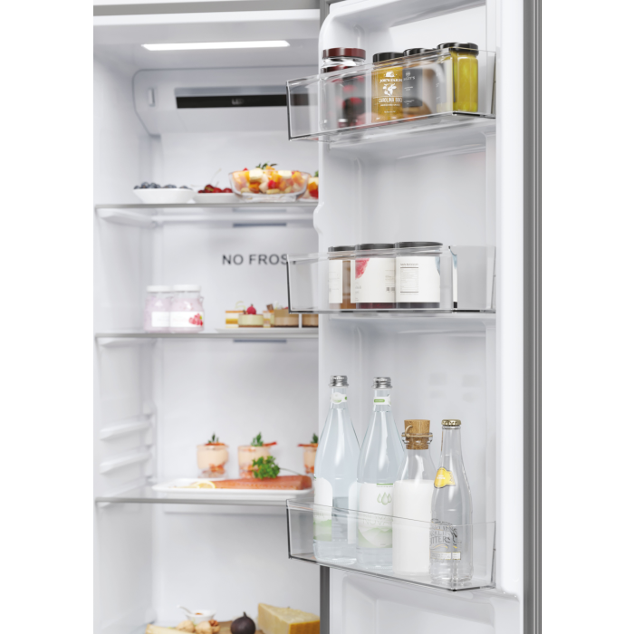 Haier HSR5918DNMP 90.5cm Total No Frost Fridge Freezer - Pt. Inox
