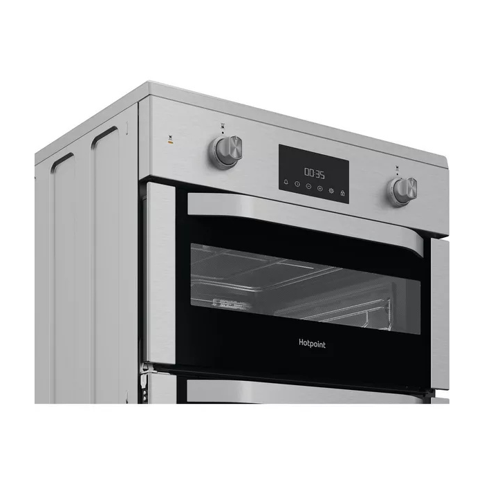 Hotpoint HDE6IDC2X 60cm Double Electric Cooker Induction