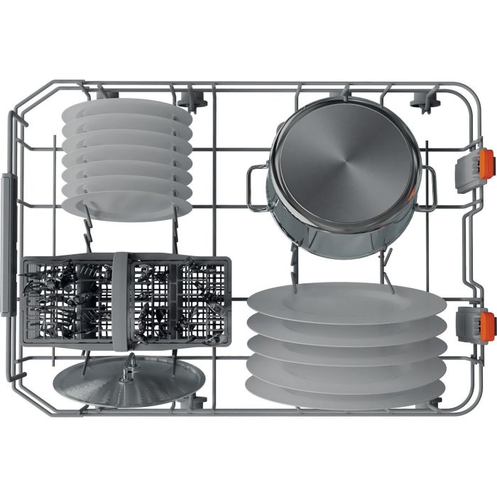 Hotpoint HSIO3T223WCEUKN integrated Slim Dishwasher in Silver - 10 Place Settings