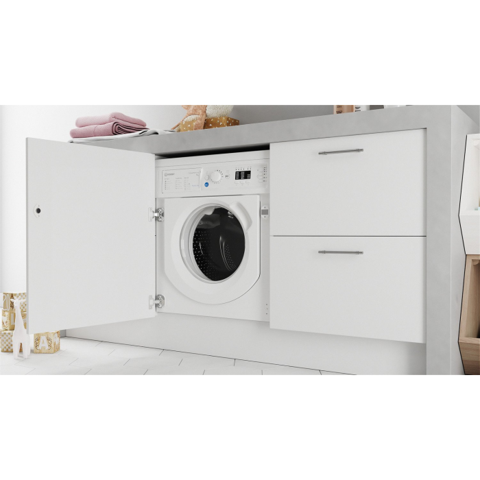 Indesit BI WMIL 91485 U WMIL91485U 9kg 1400 Spin Built in Washing Machine - White