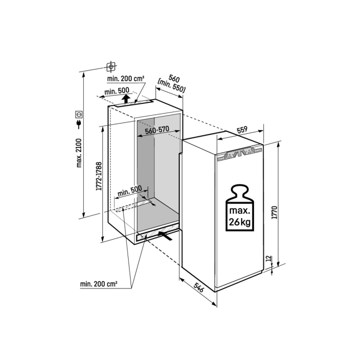 Liebherr IRBBI5150 Integrated Larder Fridge 296L