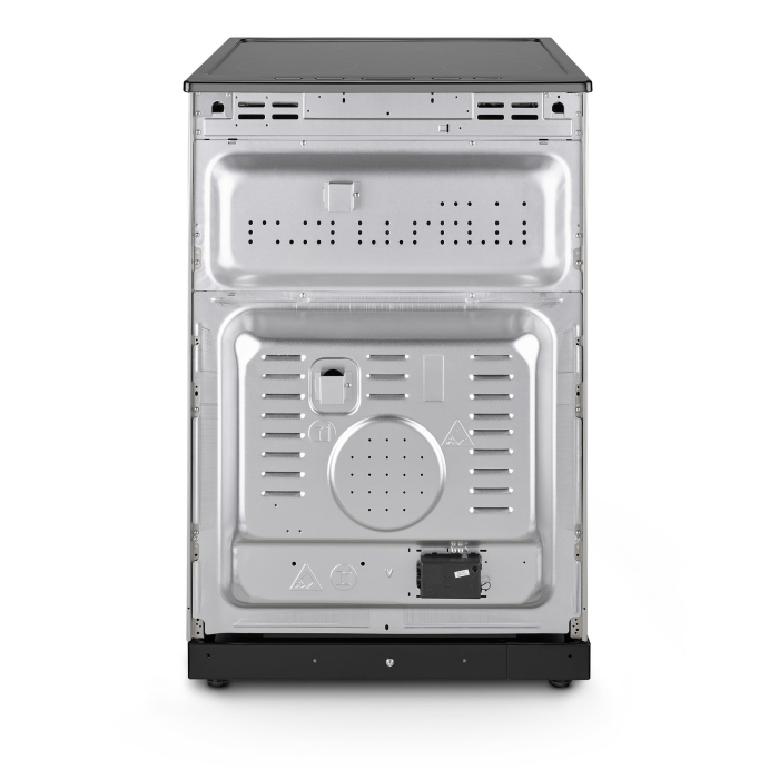 Montpellier MDOC60FS 60cm Double Oven Electric Cooker with Ceramic Hob - Silver
