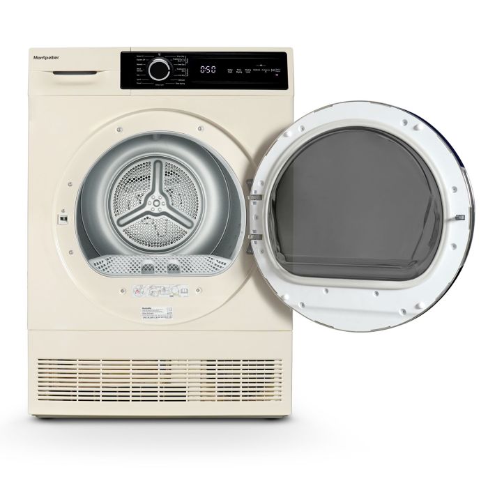 Montpellier MTDC8SDC 8kg Condenser Sensor Dry Tumble Dryer - Cream