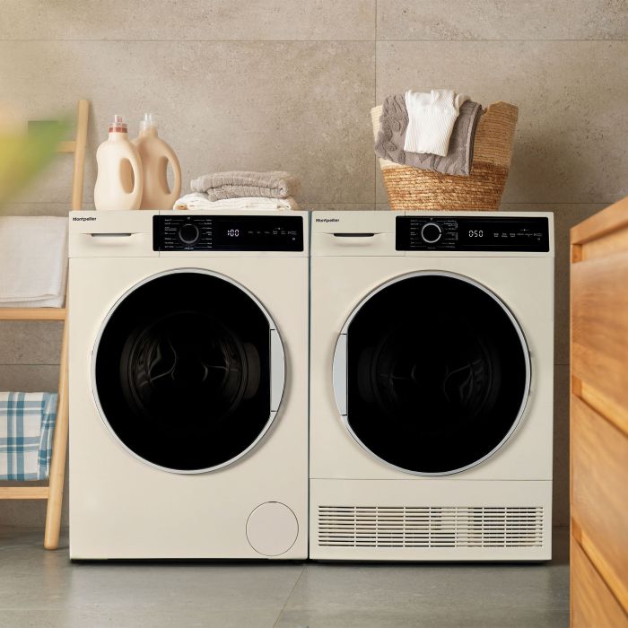 Montpellier MTDC8SDC 8kg Condenser Sensor Dry Tumble Dryer - Cream