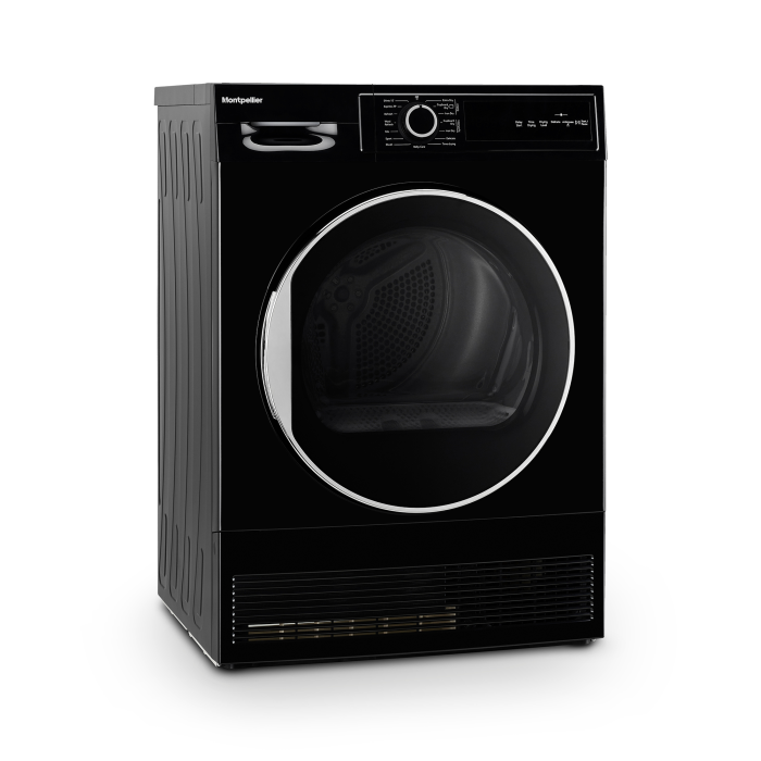 Montpellier MTDC8SDK 8kg Condenser Sensor Dry Tumble Dryer in Black