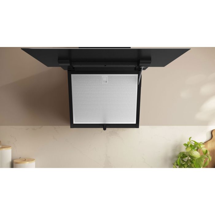 Neff D65IFN1S0B 60Cm, Angled Glass Wall Hood, Smart Hood Automatic, Touch Control, Led Lights. Optio