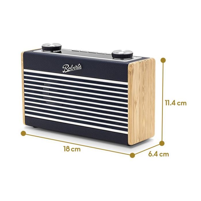 Roberts Radio Rambler Uno DAB/DAB+/FM RDS Radio with Bluetooth - Navy Blue