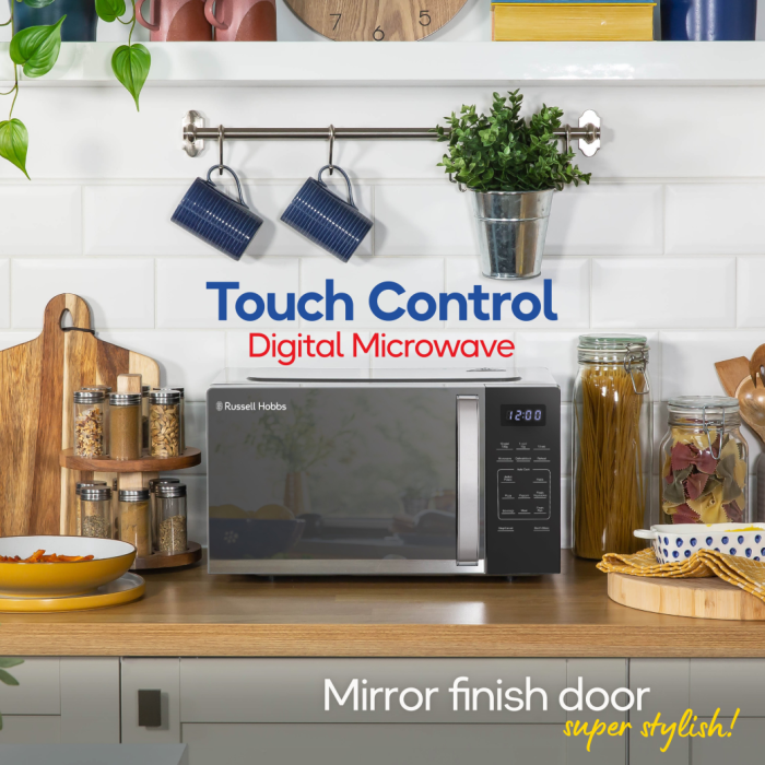 Russell Hobbs RHMT2045S  20 Litre Touch Control Digital Microwave - Silver