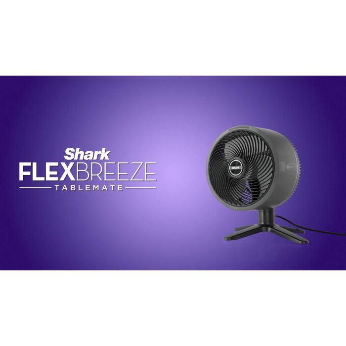 Shark 307FA150UK FlexBreeze TableMate Indoor to OutdoorTabletop Fan - Winter Fog