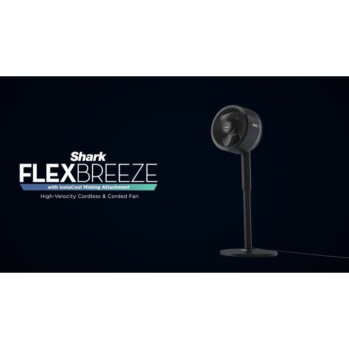Shark FA220UK FlexBreeze High-Velocity Hybrid Cordless & Corded Fan - Black