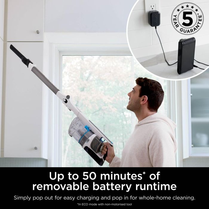 Shark IZ380UKT PowerPro Pet Cordless Stick Vacuum Cleaner - 50 Minutes Run Time - Java Metallic
