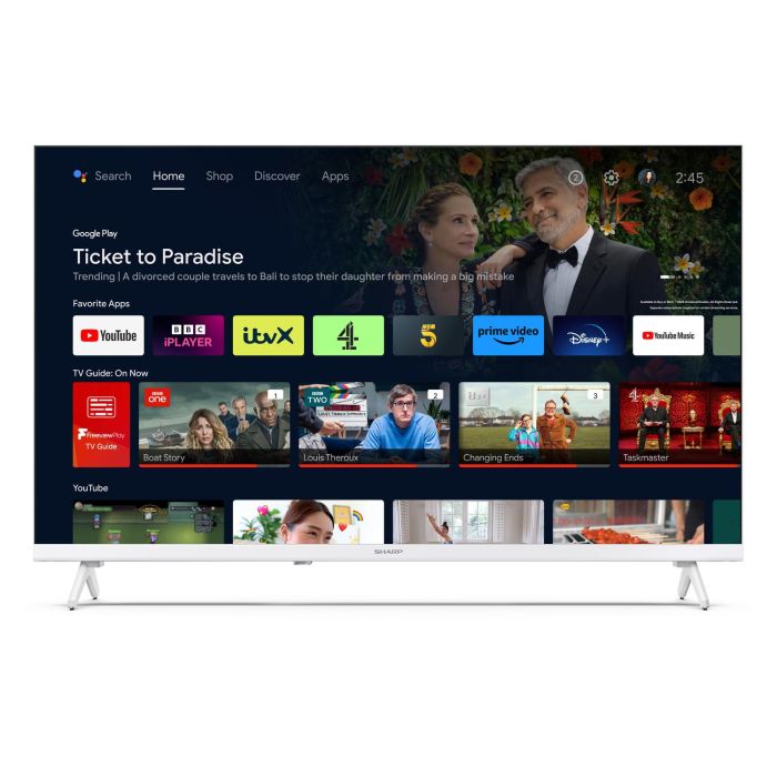 Sharp 1T-C32FH2KL2AW 32inch HD Ready Frameless White TV