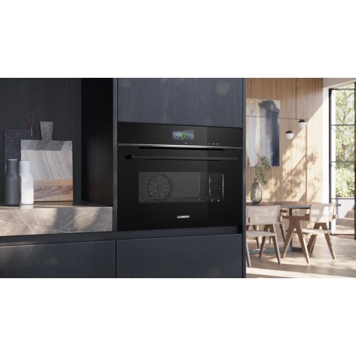 Siemens CS736G1B1 65cm Built-in compact oven with steam function - Black