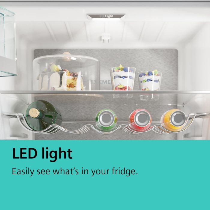 Siemens KI85NNFF0G 177x54 NoFrost bottom freezer, XXL FreshBox veg drawer, LED light, Digital temper