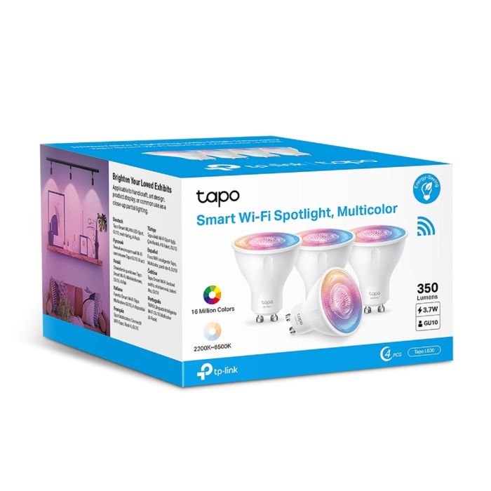 TP-LINK TAPOL630 Tapo Smart Wi-Fi Spotlight - 4 pack - Multi-colour