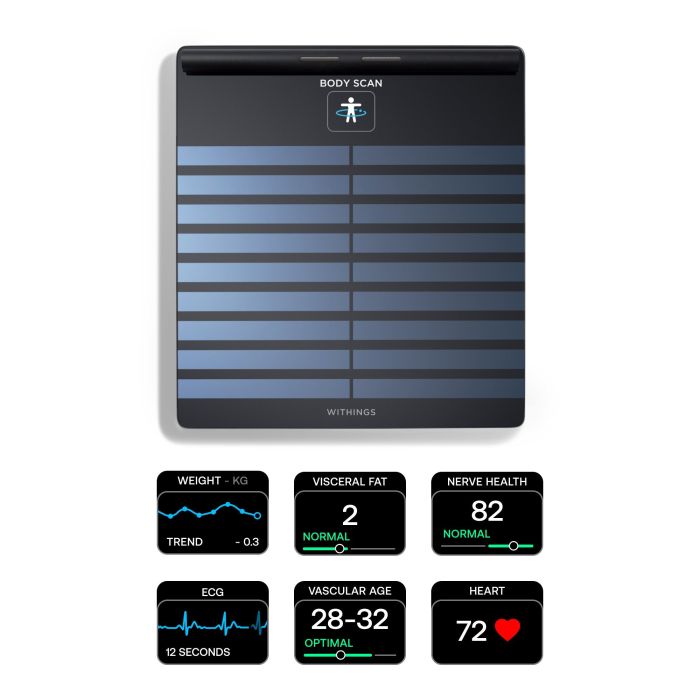 WITHINGS WBS08 Body Scan Smart Scale - Black