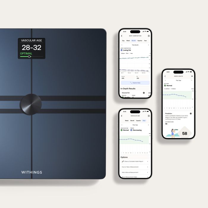 WITHINGS WBS12B Body Comp Smart Scale - Black