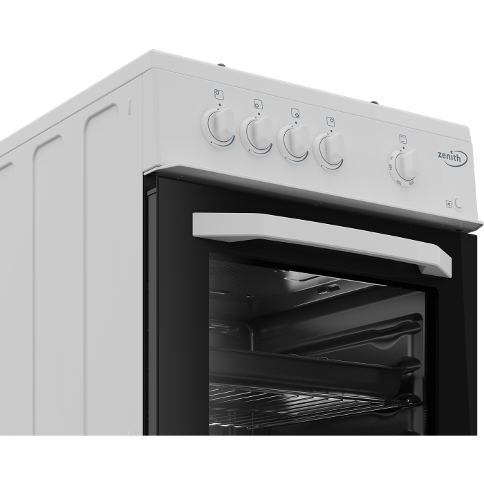Zenith ZE501W 50cm Gas Single Oven with Gas Hob - White